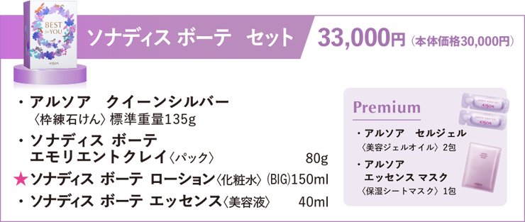 ソナディス ボーテ　セット