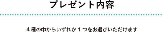 プレゼント内容